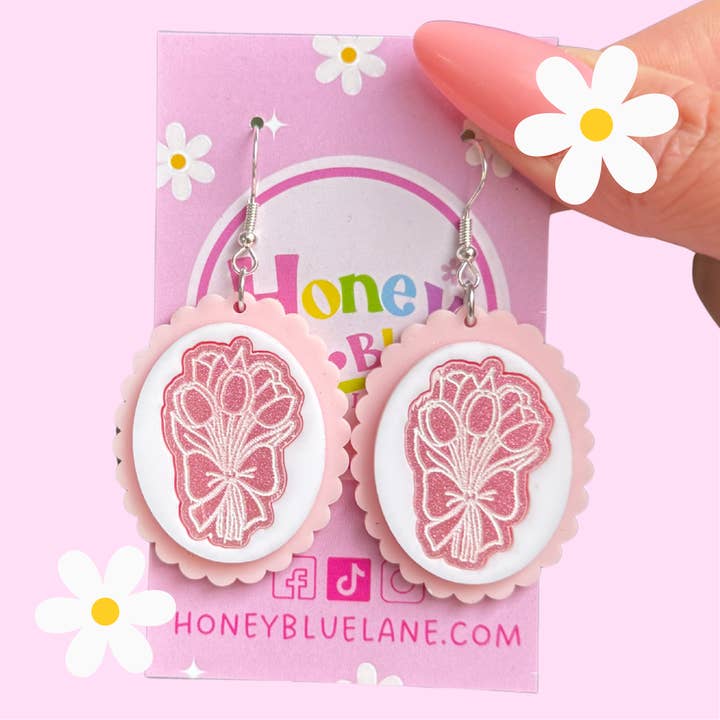 Bouquet Of Flowers Earrings (Quirky, Funky, Kawaii,Y2K) for wholesale by Honey Blue Lane