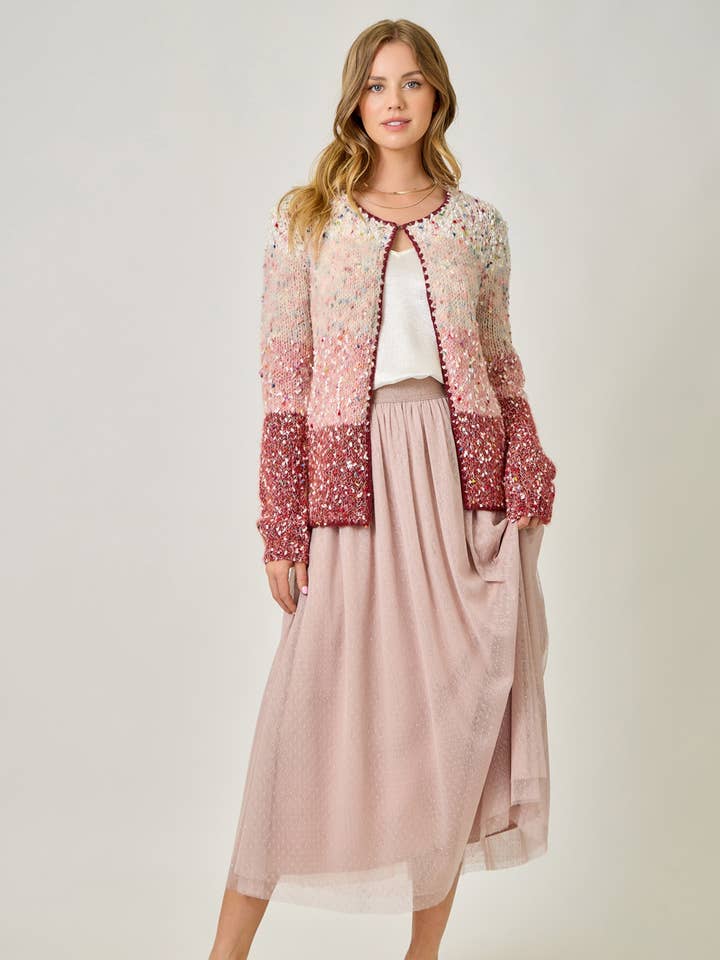 Mystree - Wholesale Cardigan - Women's - 61203 Melange Color Blocked Cardigan 7