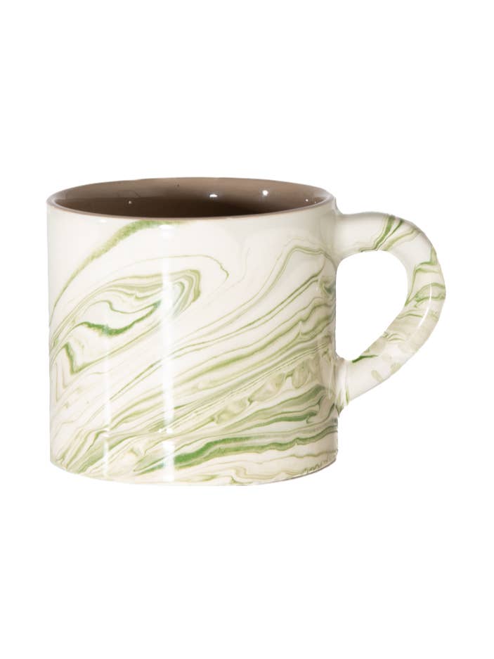 Marbled Olive Mug for wholesale by Une Vie Nomade