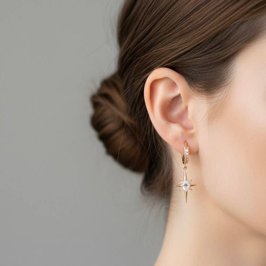 DUESTELLE ITALIA - Wholesale Huggie Earrings - NORTH STAR1