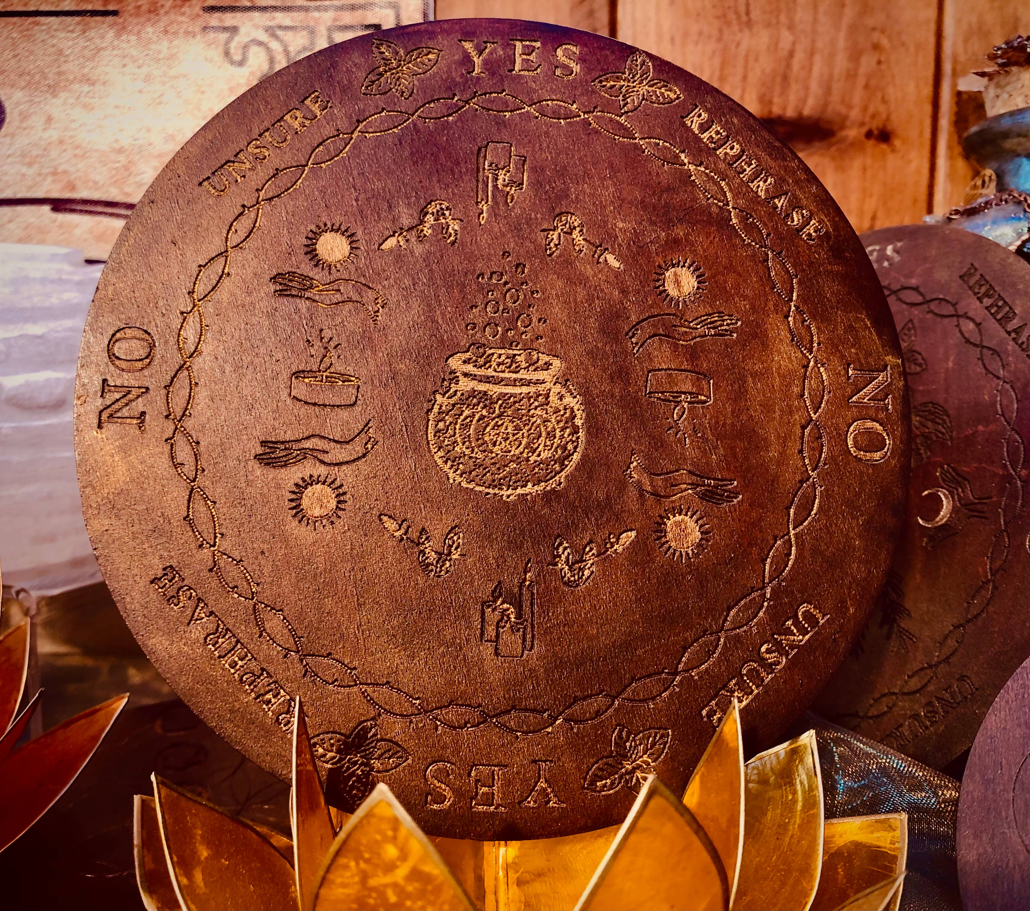 Desarwen - Wholesale Meditation Supplies - Pendulum board 15 cm wicca altar witch divination 9