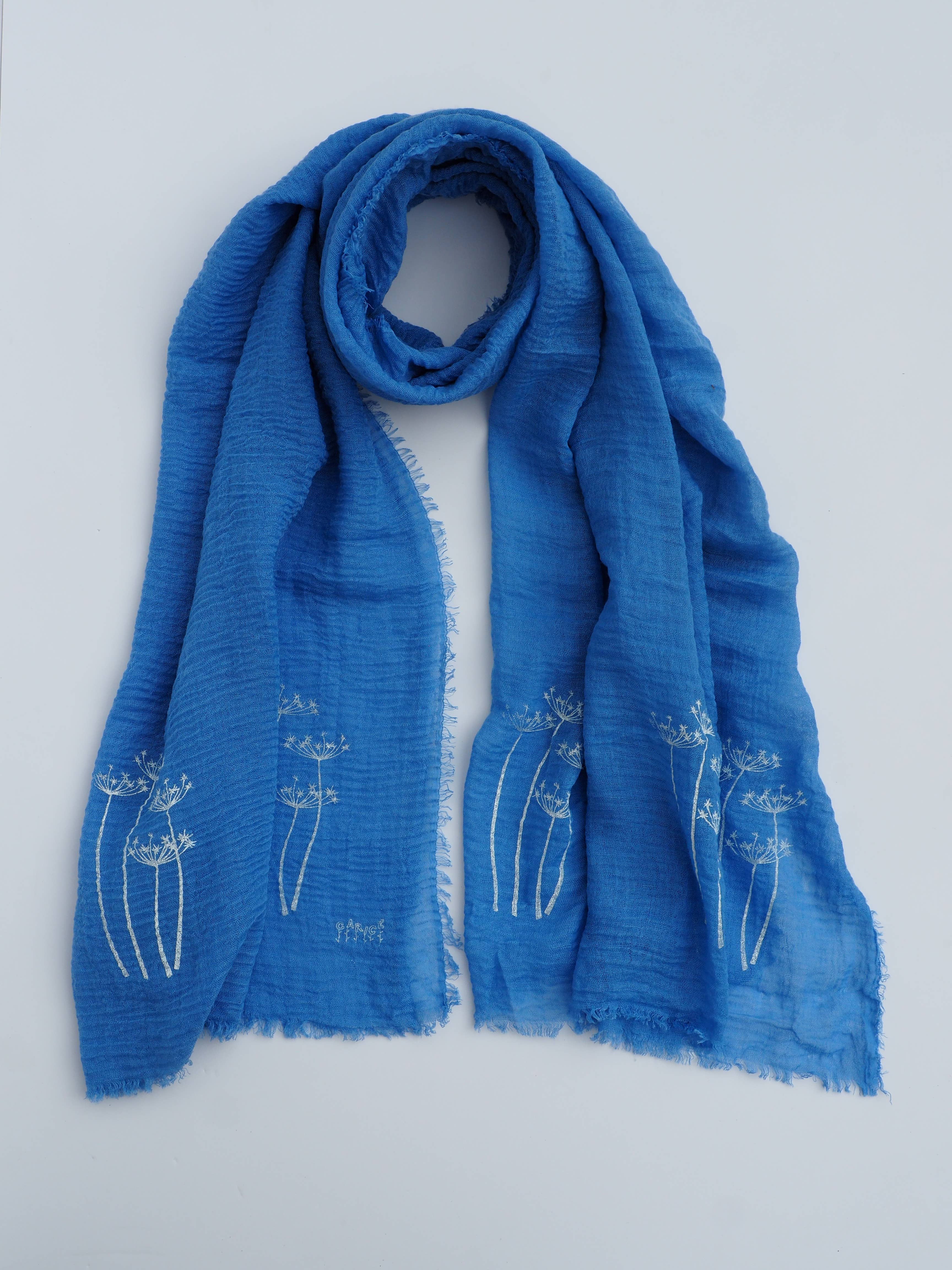 cariceprints… – Großhandel Schal – Damen – cariceprints... Handbedruckter Halstuch aus Leinenmix in Bea's Bee21