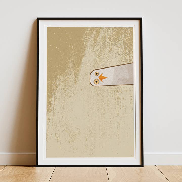 Nosy Seagull 4 - Retro print for wholesale by Mr Watson Design
