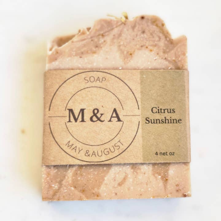 Citrus Sunshine Goat Milk Soap Whole Sale (10 pack) for wholesale by May and August Soap