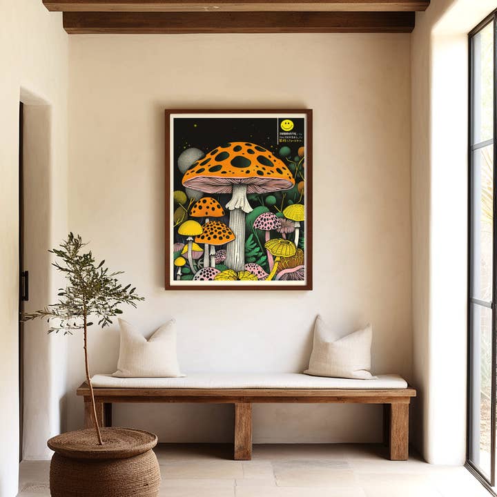 Love Frankie - Wholesale Art Print - Spellbound - Pipe Dream Psychedelic Mushrooms Art Print
