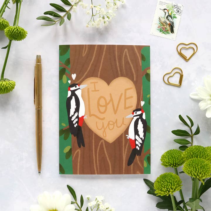 Hux Loves Honey - Wholesale Love Card - Woodpeckers1