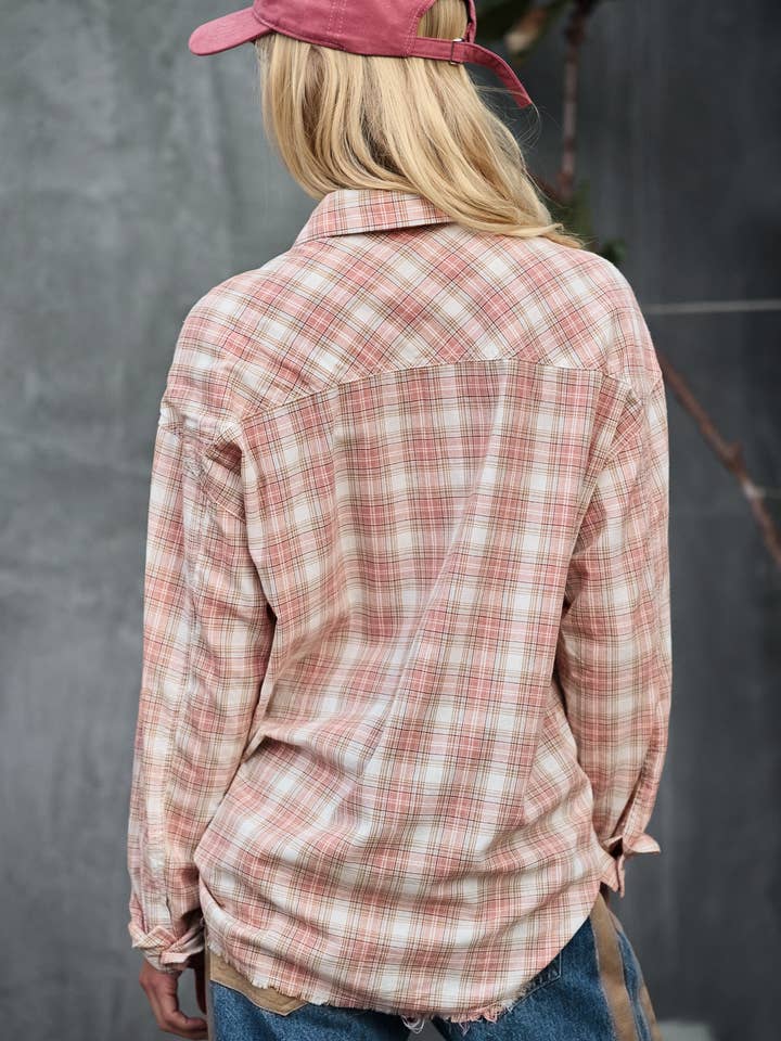 Urban Daizy - Wholesale Button Down Shirt - Women's - "TO DO LOOK AT ART" Embroidered Boho Top6