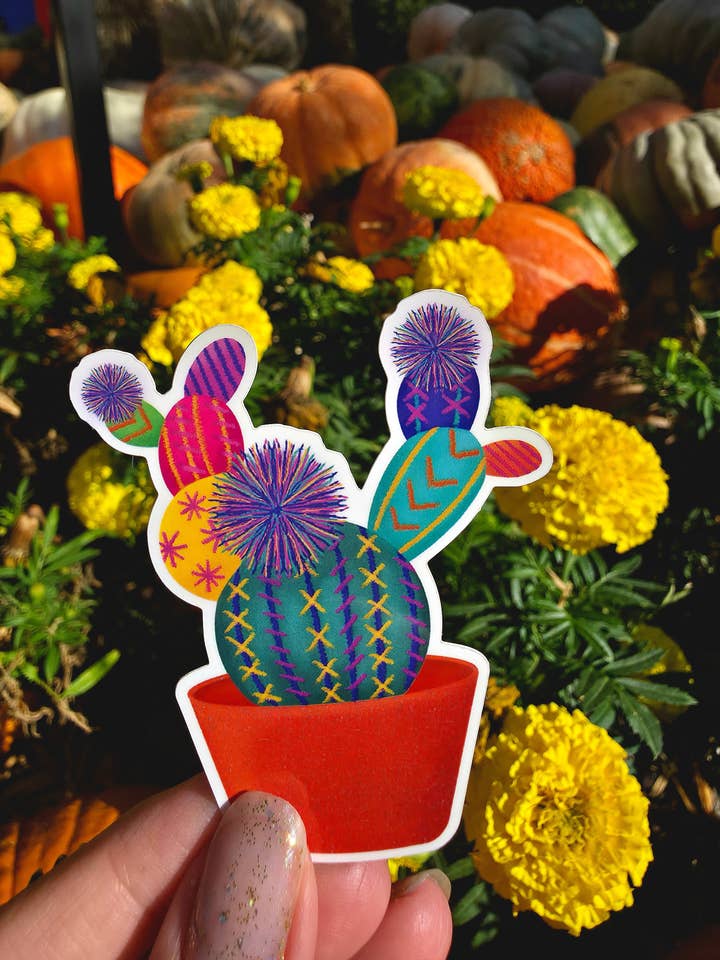 Nopal Cactus Sticker for wholesale by Soleil Vida Studio