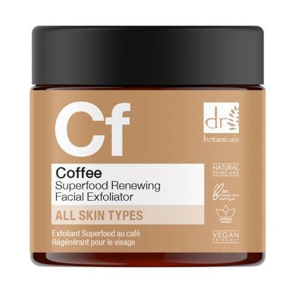 Coffee Superfood Renewing Facial Exfoliator 60ml for wholesale by Dr. Botancials | Anti-Ageing Vegan Skincare