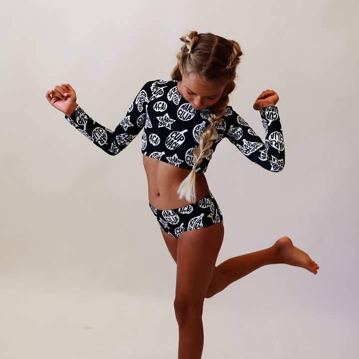 MA-ME-MI | TWO PIECE LONG SLEEVE SWIM | FRUTAS for wholesale by Minimalist Folk Co.