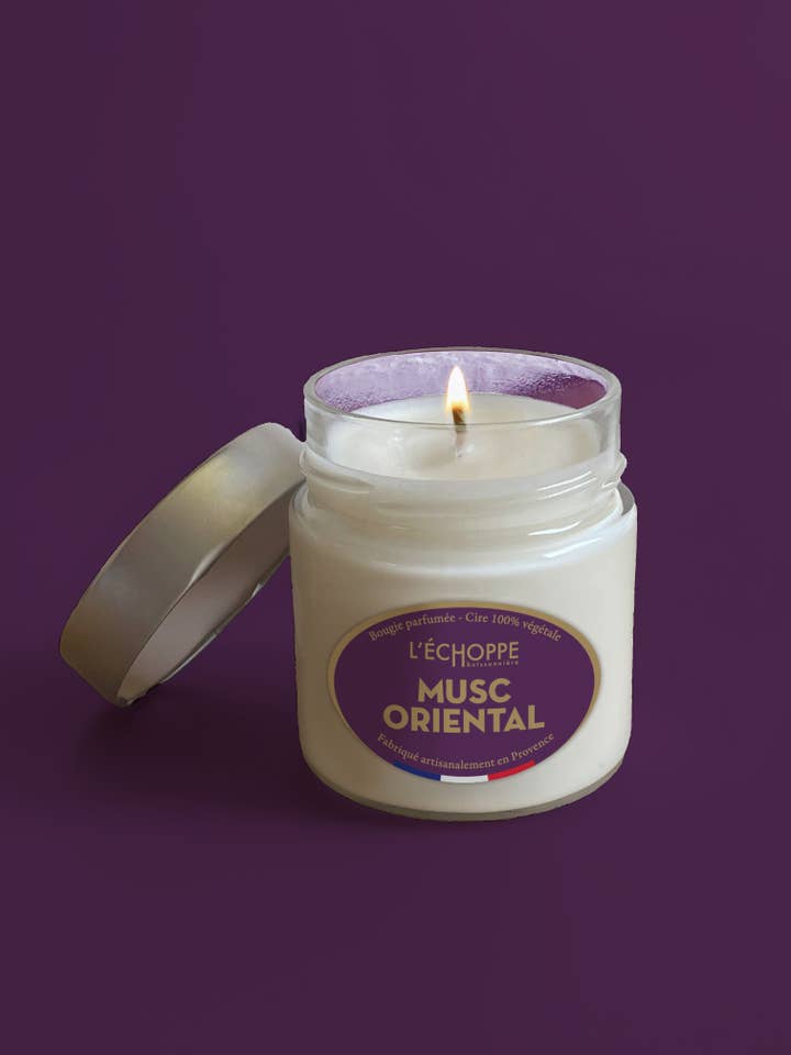 Orientalischer Moschus - Duftkerze 180g für den Großhandel von L'Échoppe Buissonnière