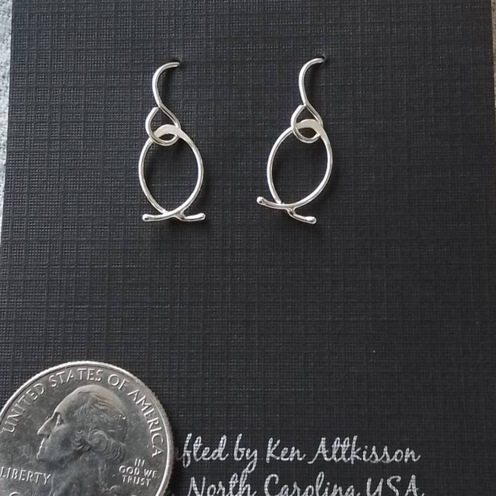 Pendientes de plata de ley, diseño de para venta al por mayor de Ken’s handcrafted jewelry
