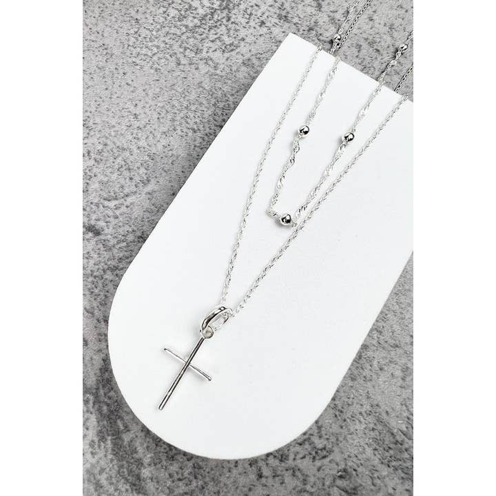 JHP Collection - Wholesale Pendant/Charm Necklace - MSNK122164 - Trendy Cross Pendant Necklace