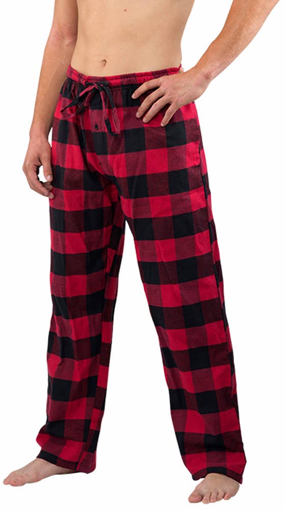 Eastern Off Price - Wholesale Sleepwear Bottom - Men's - Norty Men Flannel Pajama Pant 39975 Red Buffalo Plaid3