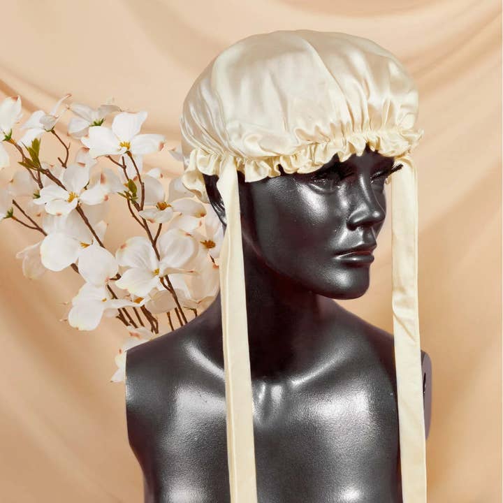 Milky Virginia Bonnet for wholesale by Gilded Fox Silk