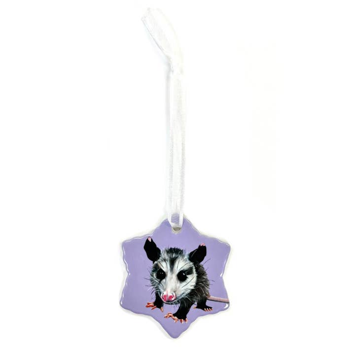 Woollybear Travels - Wholesale Ornament - Opossum Porcelain Holiday Ornament – Peanut2