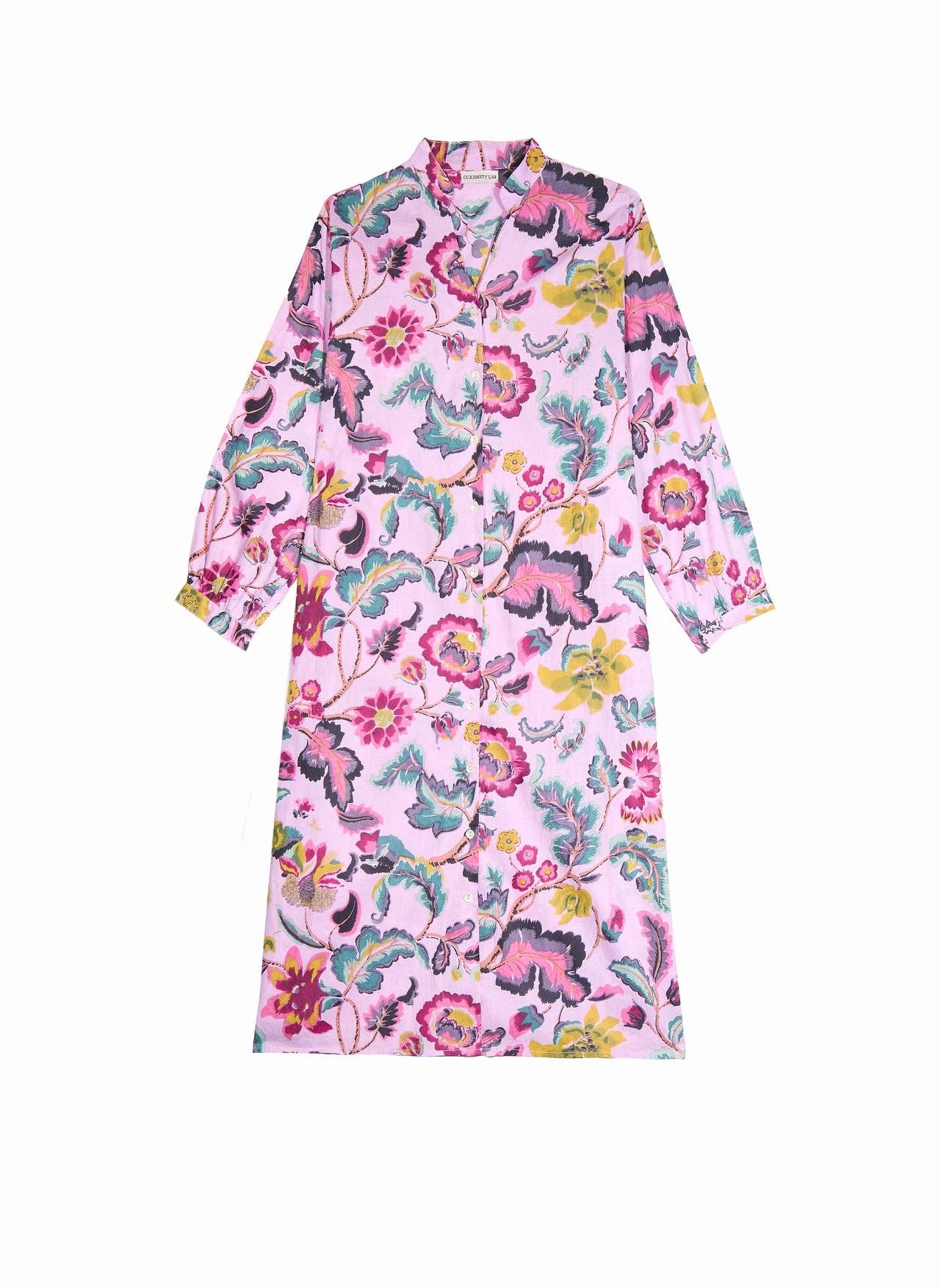 Curiosity Lab - Wholesale Dress - Women's - Night Dress Straight cut long sleeve Indian cotton16