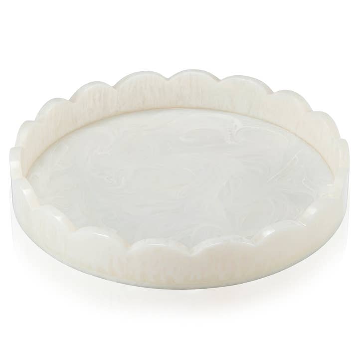 Lainy Home - Wholesale Decorative Plate/Dish/Bowl - Scalloped Resin Tray1