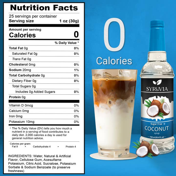 Syruvia - Wholesale Flavored Syrup - Sugar-Free Coconut Syrup2