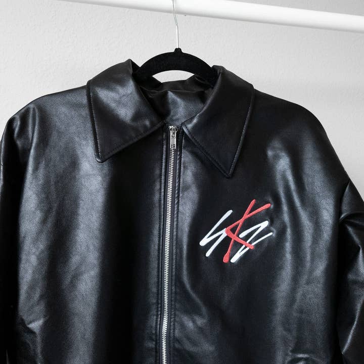 Stray Kids Faux Leather Jacket - Available for limited time! for wholesale by BeyondtheShirt