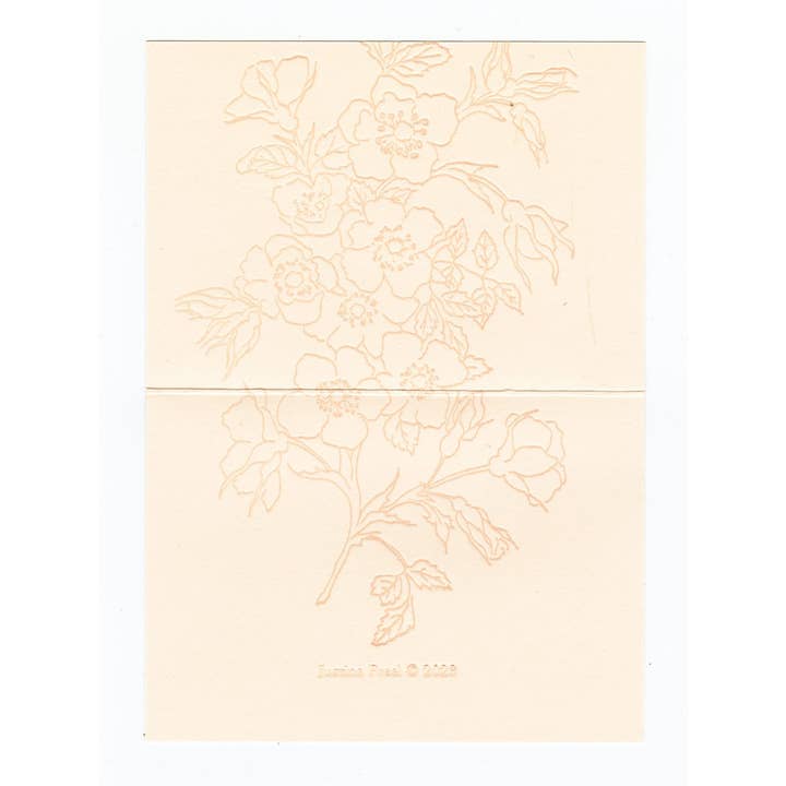 Wild Rose Thicket • Carte d'amour en typographie minérale • Petite pour la vente par Justina Freel