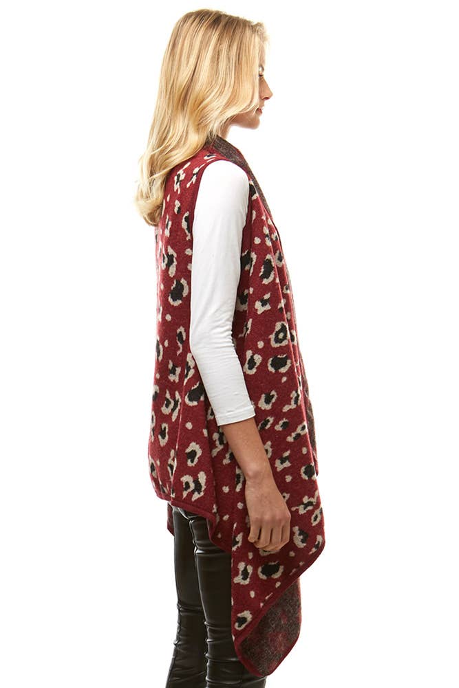 Hana - Vente Veste sans manches – femme - Gilet imprimé à motif léopard4