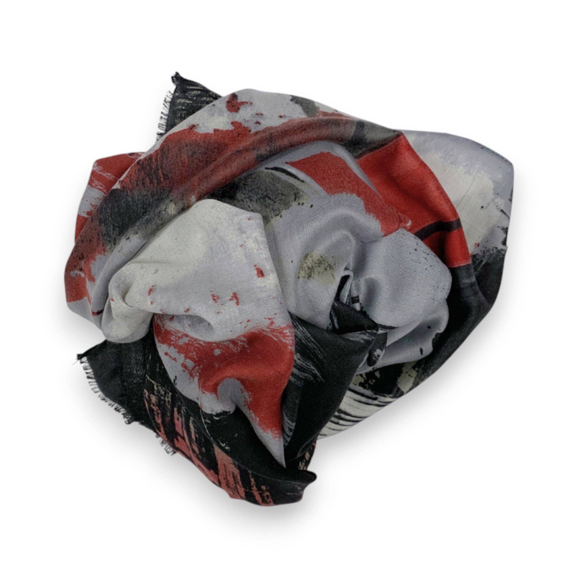 Lili Scarves (US Duty Free) – wholesale Scarf – Women's – Brush Stroke Print Scarf13