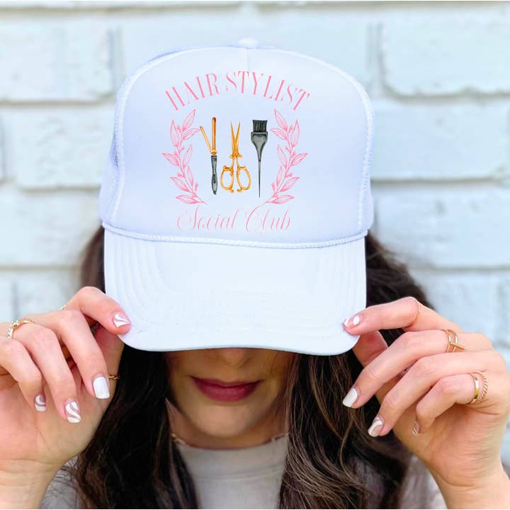 Gia Gifts Boutique - Wholesale Trucker Hat - Women's - Hair Stylist Social Club Trucker Hat Coquette