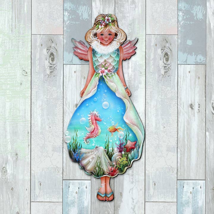 Coastal Fairy Wooden Ornament by Jamie-Mills Price for wholesale by Designocracy
