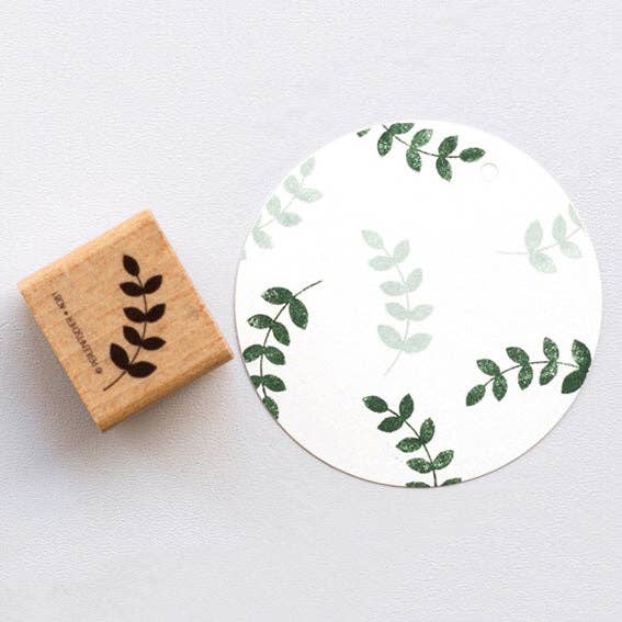 Perlenfischer - Wholesale Rubber/Decorative Stamp - 5x Stamp | Leaf Branch0
