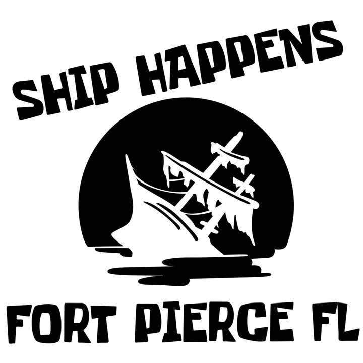 Adult Custom T Shirt UPF 50+ Ship Happens for wholesale by Paradise Tees LLC