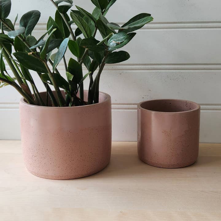 Plant 'er Here - Wholesale Plant Pot - Cylinder Planter- 3" 5" 7" Blush & Olive5