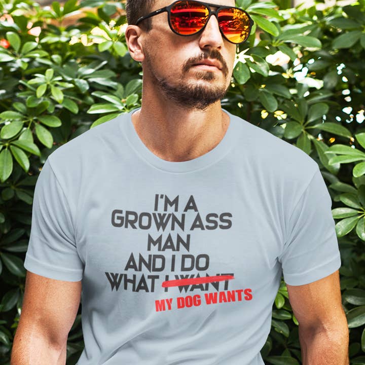 Sono un uomo adulto S-3XL Tee, Maglietta Papà Cane, Regalo Papà Cane per la vendita all'ingrosso da parte di be a beam