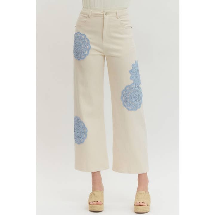 Solid wide-leg pants for wholesale by STYLE USA