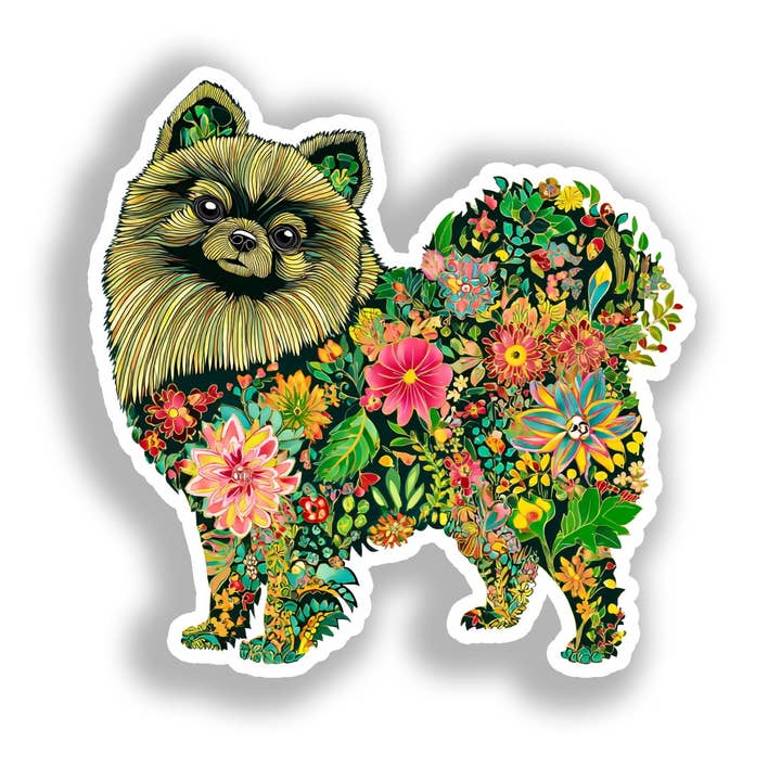 Autocolante de Cão Pomeranian # A017457 por atacado de Yoonek Graphics