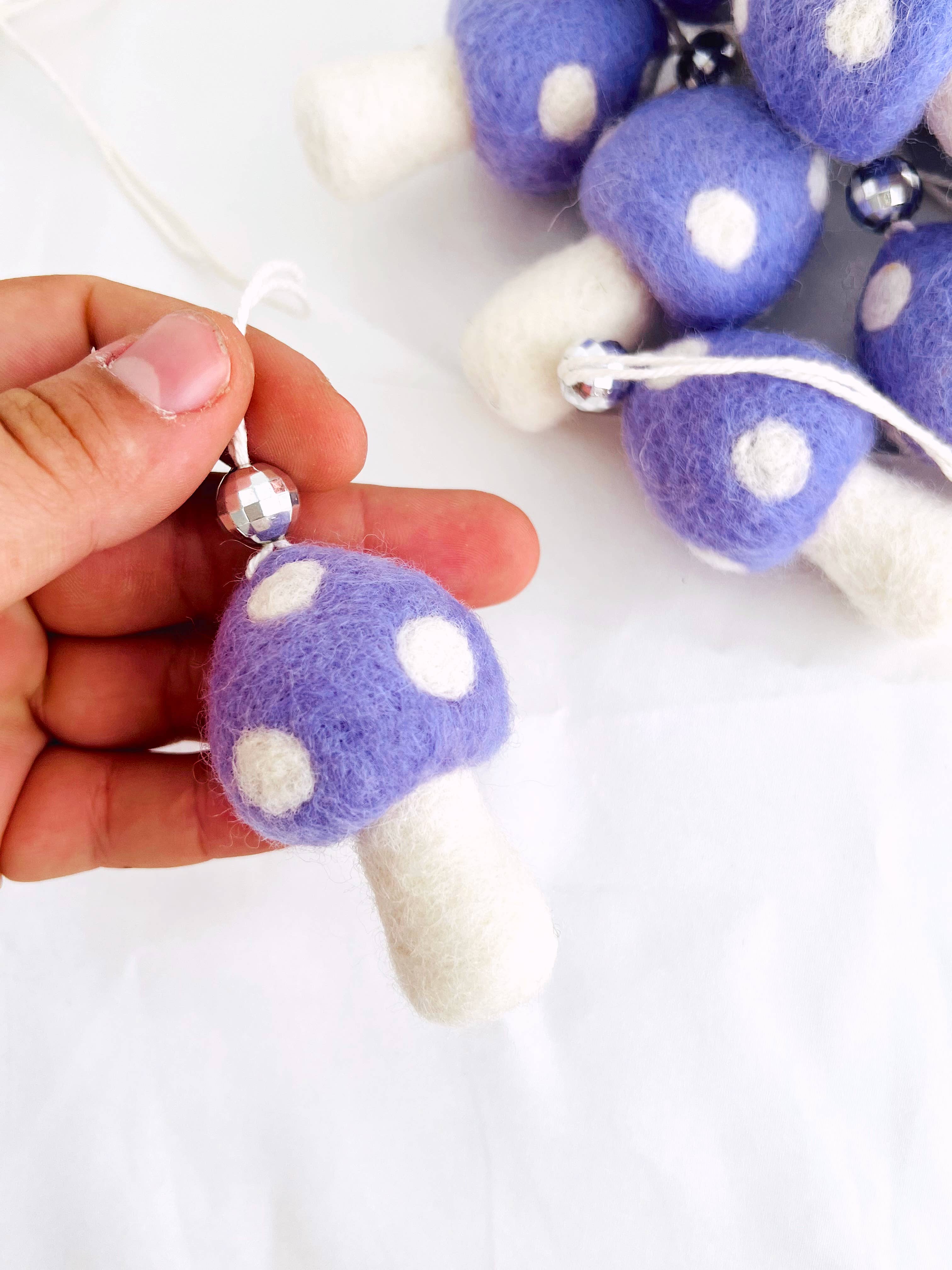 Golden Hour Designs - Wholesale Car Decorative Charm - Women's - Felt Mushroom Car Hanger - Trendy, Cottagecore, Colorful0