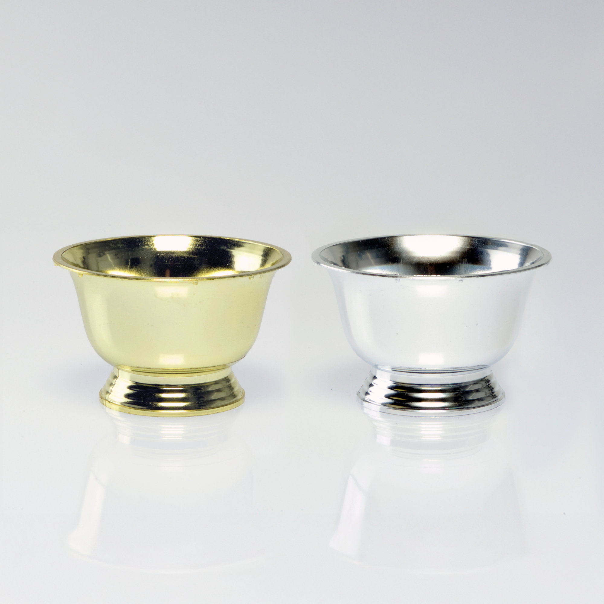 Jacobson - Wholesale Decorative Plate/Dish/Bowl - 5.3"D Shiny Metallic Plastic Revere Bowl - Gold or Silver1