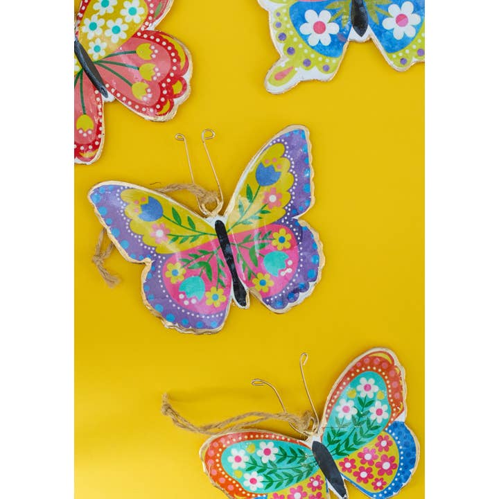 Namaste - Wholesale Ornament - Folk Metal Butterfly Decoration3