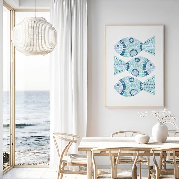 M Design Studio Gifts - Wholesale Art Print -
Mosaic Fish Blue Art Print