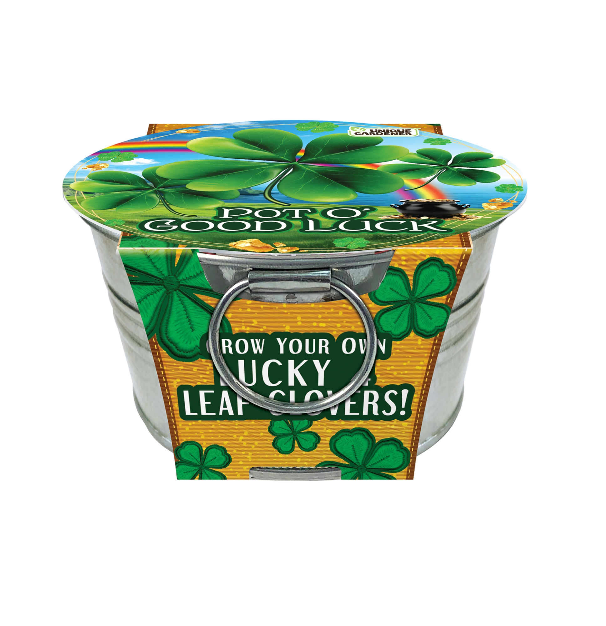 Silver Circle Products - Vente Terrariums - Pot O' Good Luck - Présentoir de comptoir 24 pièces6