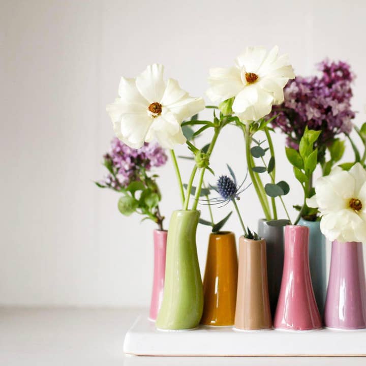 Chive - Wholesale Vase - Pooley Colorful Bud Vase For Flower Arranging Rectangular15