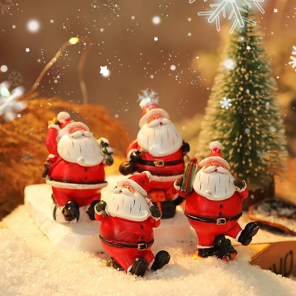 ACCITY - Wholesale Christmas Decoration - Mini Santa Snowman Xmas Desk Ornament Set_CWMM105818