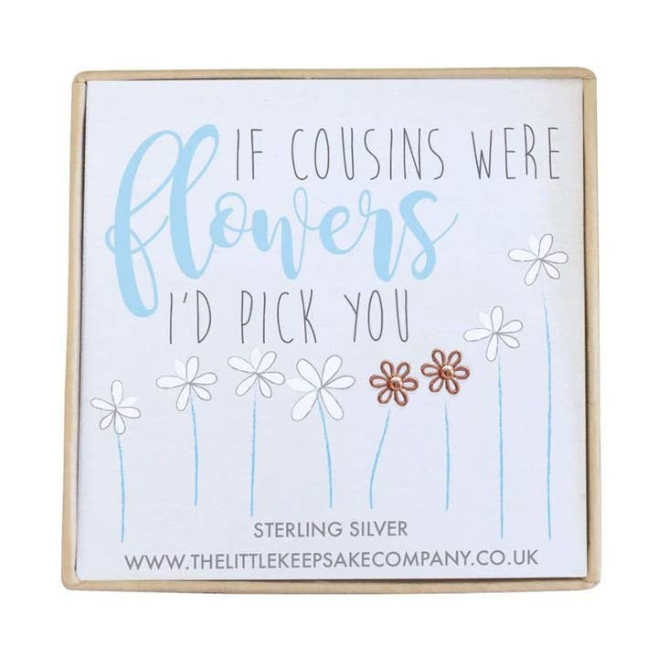 Roséguld Vermeil Citatörhängen - Om kusiner var blommor, Jag väljer dig för wholesale av The Little Keepsake Company