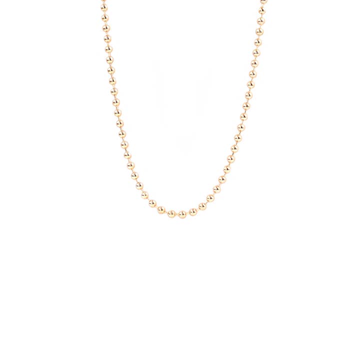 gold plated 16" ball chain necklace for wholesale on Faire