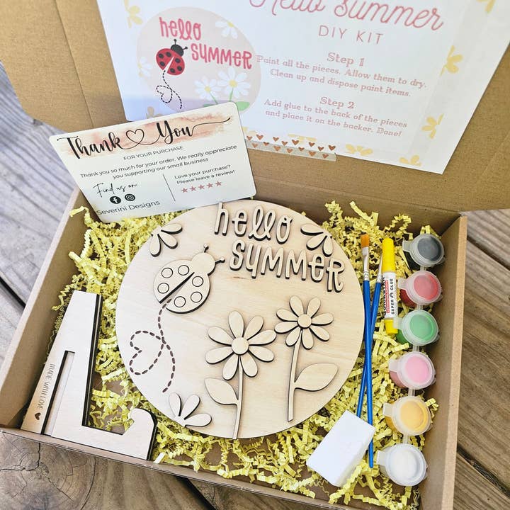 Hello Summer Round DIY Kit for wholesale by Severini Designs