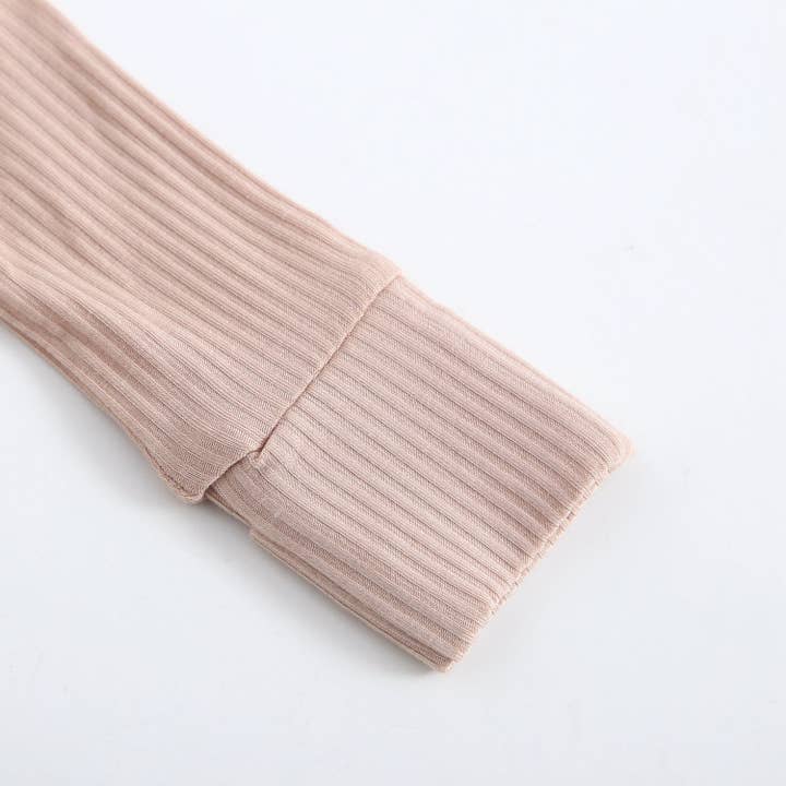 Luxie Charm - Wholesale Jumpsuit - Baby - Maple Ribbed Zippered Baby Romper5