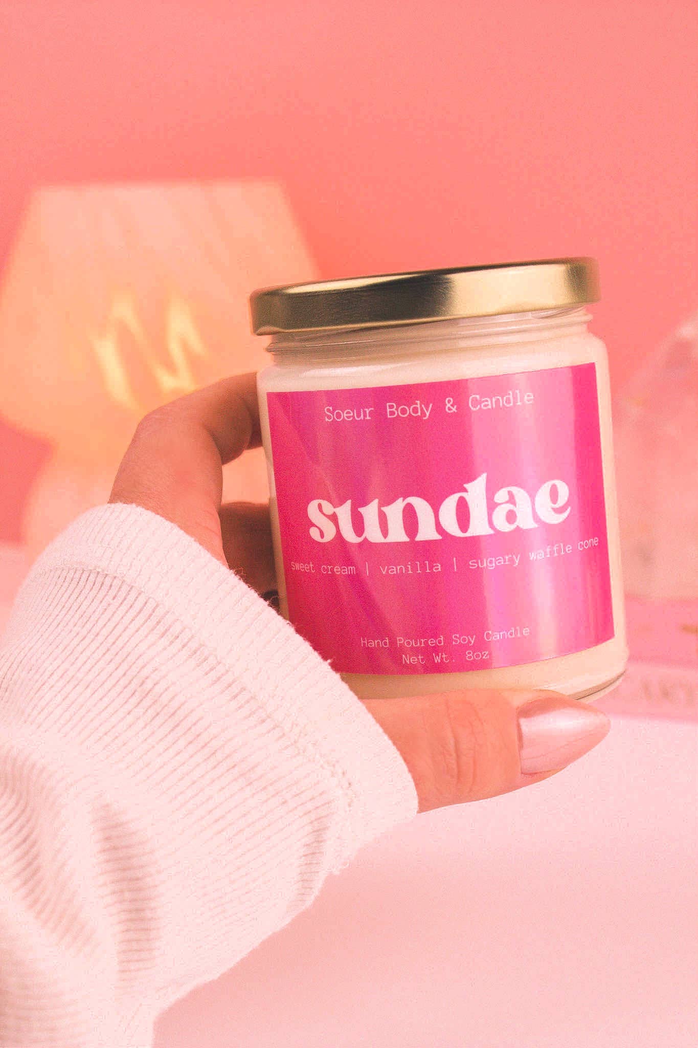 Soeur Body and Candle - Wholesale Jar/Filled Candle - Sundae Soy Candle2