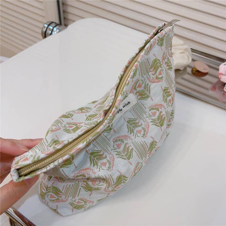 VividLux - Wholesale Makeup/Cosmetic Bag - Fresh Jacquard Travel Cosmetic Bag6