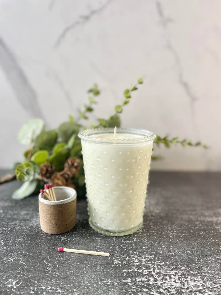 Vase à ongles transparent, 16 onces pour la vente par Montana Farmhouse Candles
