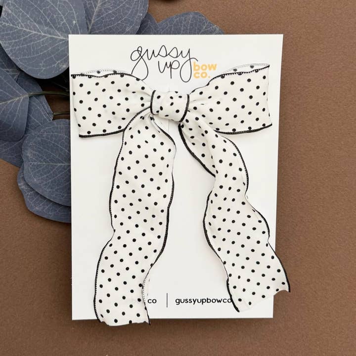 Lazo Largo de Lunares para venta al por mayor de Gussy Up Bow Co